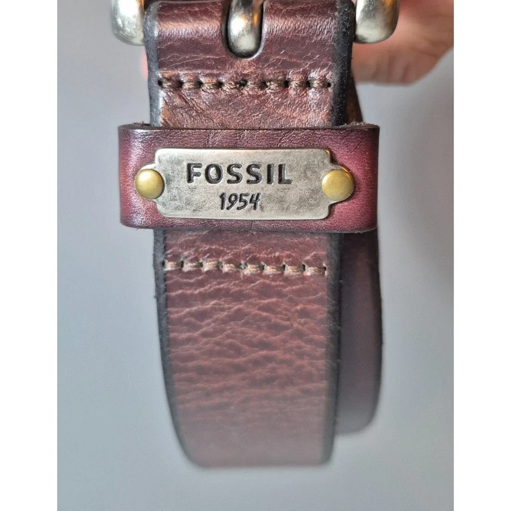 Fossil Mens Brown Leather Belt Small 31